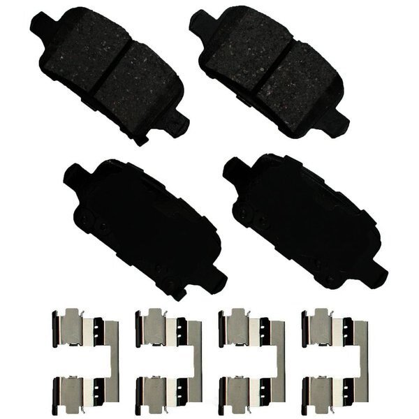Akebono ACT1857 ProACT Ultra Premium Ceramic Pads, Akebono Proact, Mfr#: ACT1857